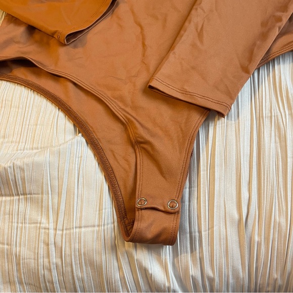 Gianni Bini long sleeve burnt orange bodysuit size‎ XL new with tags - Picture 5 of 14